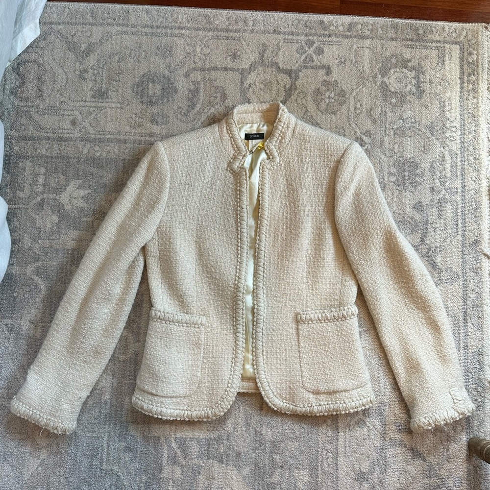 J. Crew Cream Textured Women's Blazer
